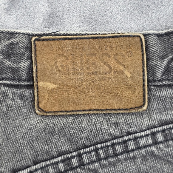 VTG Guess Jeans USA Georges Marciano 32 Gray Black Wash Triangle Logo 90s Mens - Picture 7 of 11